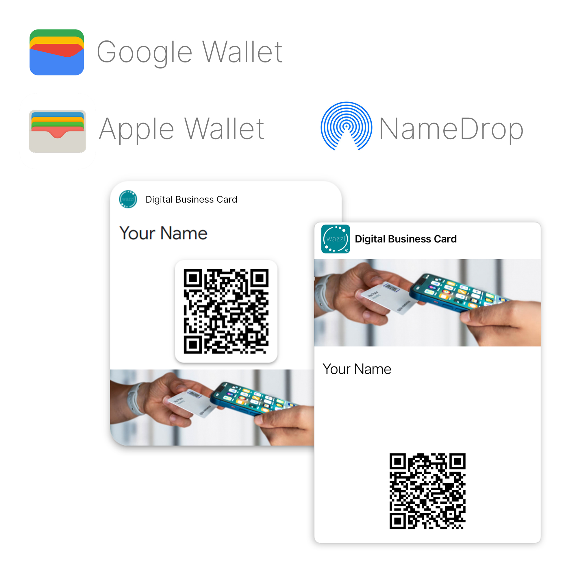 5er wazzl Bundle inkl. 5 Profile - digitale Visitenkarte NFC 